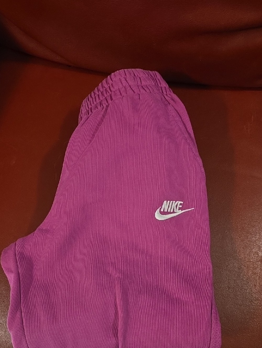 Nike Kids Fuchsia Corduroy Jogger Pants